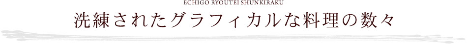 洗練されたグラフィカルな料理の数々