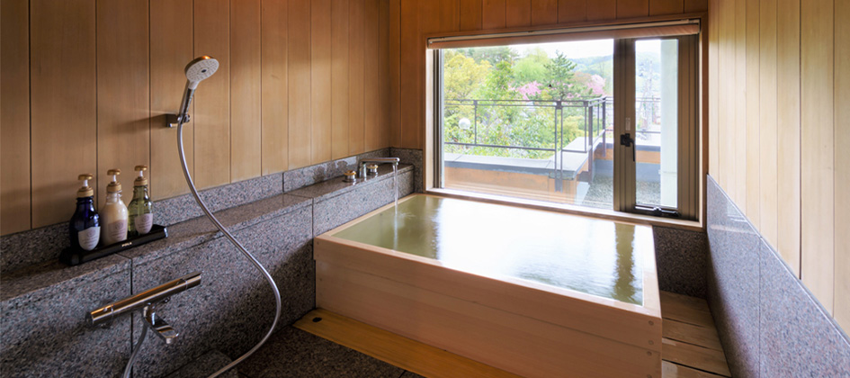 ひのき風呂付和モダンベッドルーム
