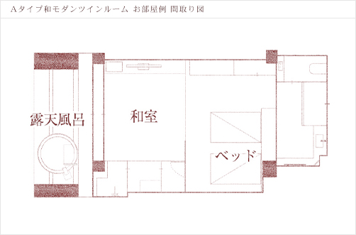 Aタイプ和モダンツインルーム